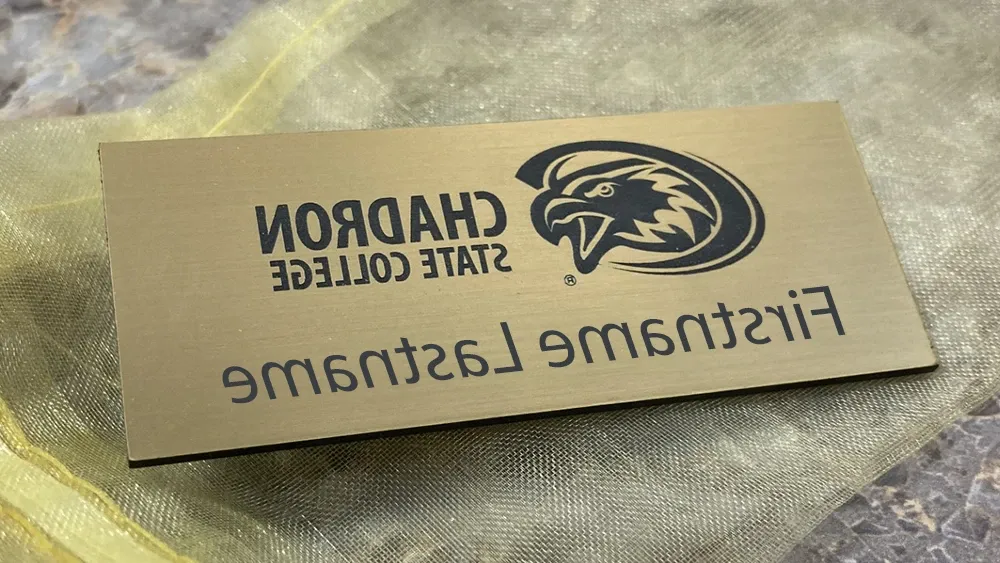 Chadron State College sample name badge